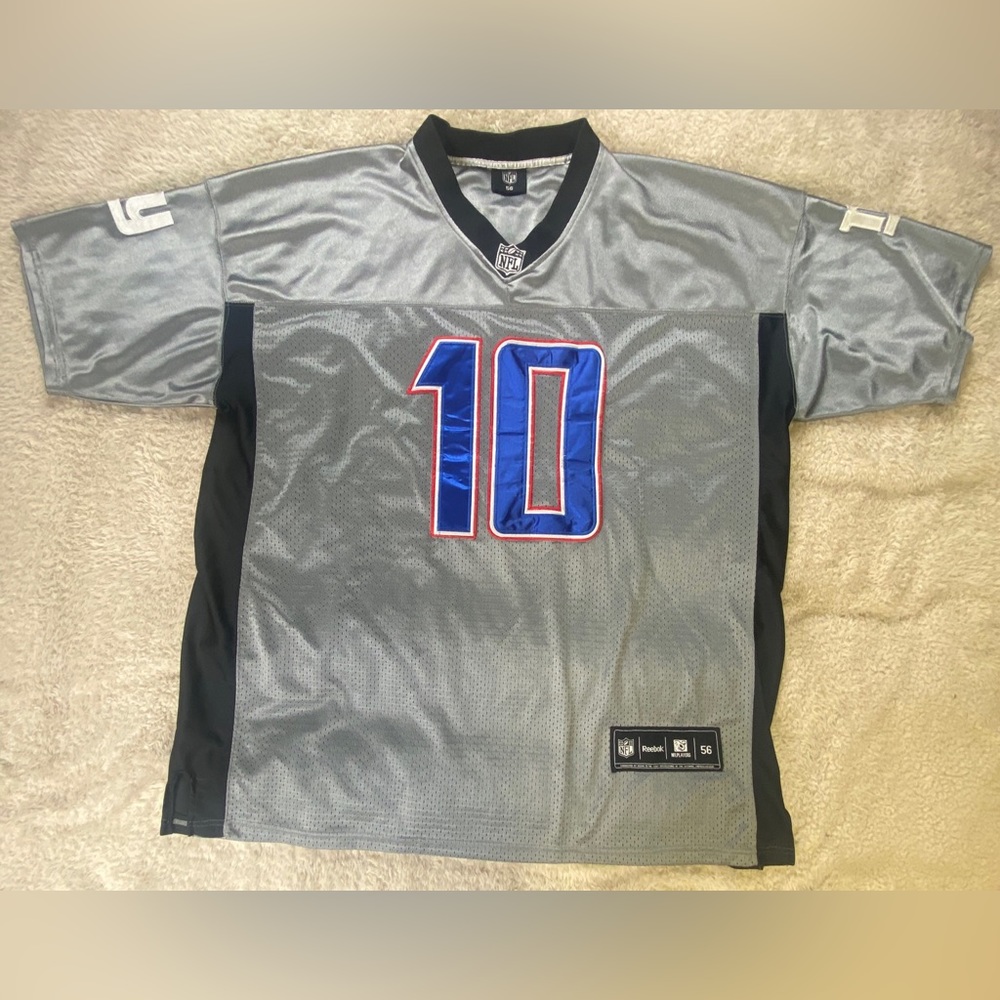 Vintage Silver Reebok NFL New York Giants Eli Manning #10 Jersey Size 56 Rare